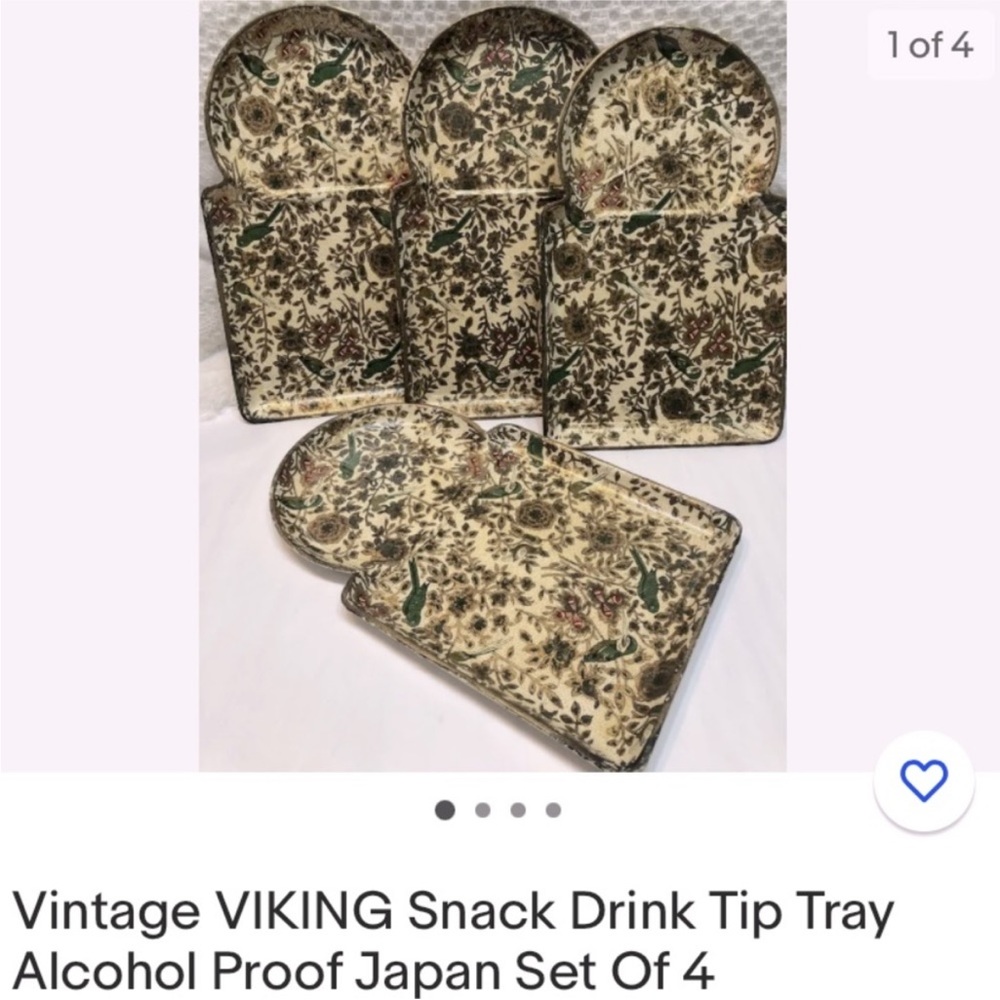 Very unique vintage Japanese Viking snack trays!!